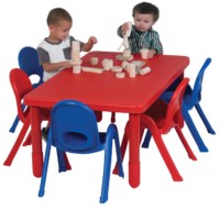My Value Sets - Preschool - Rectangle Table & chairs (6) table, chair, preschool, children church chair, classroom chair