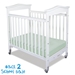 Biltmore Compact Fixed Side Crib, Clearview, White - 1832120