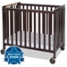 HideAway Easy Roll Folding Compact Crib, Slatted, 4" casters, Cherry  - 1031852