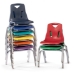 Berries Series Children's Stack Chair - Chrome Legs - 369003